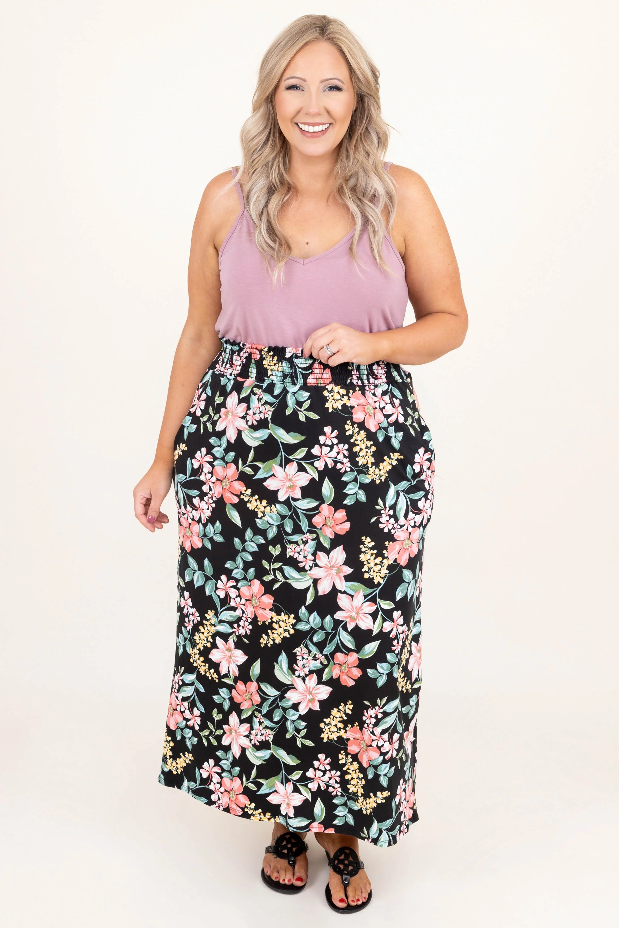 No Drama Here Maxi Skirt, Black - Giverhouse
