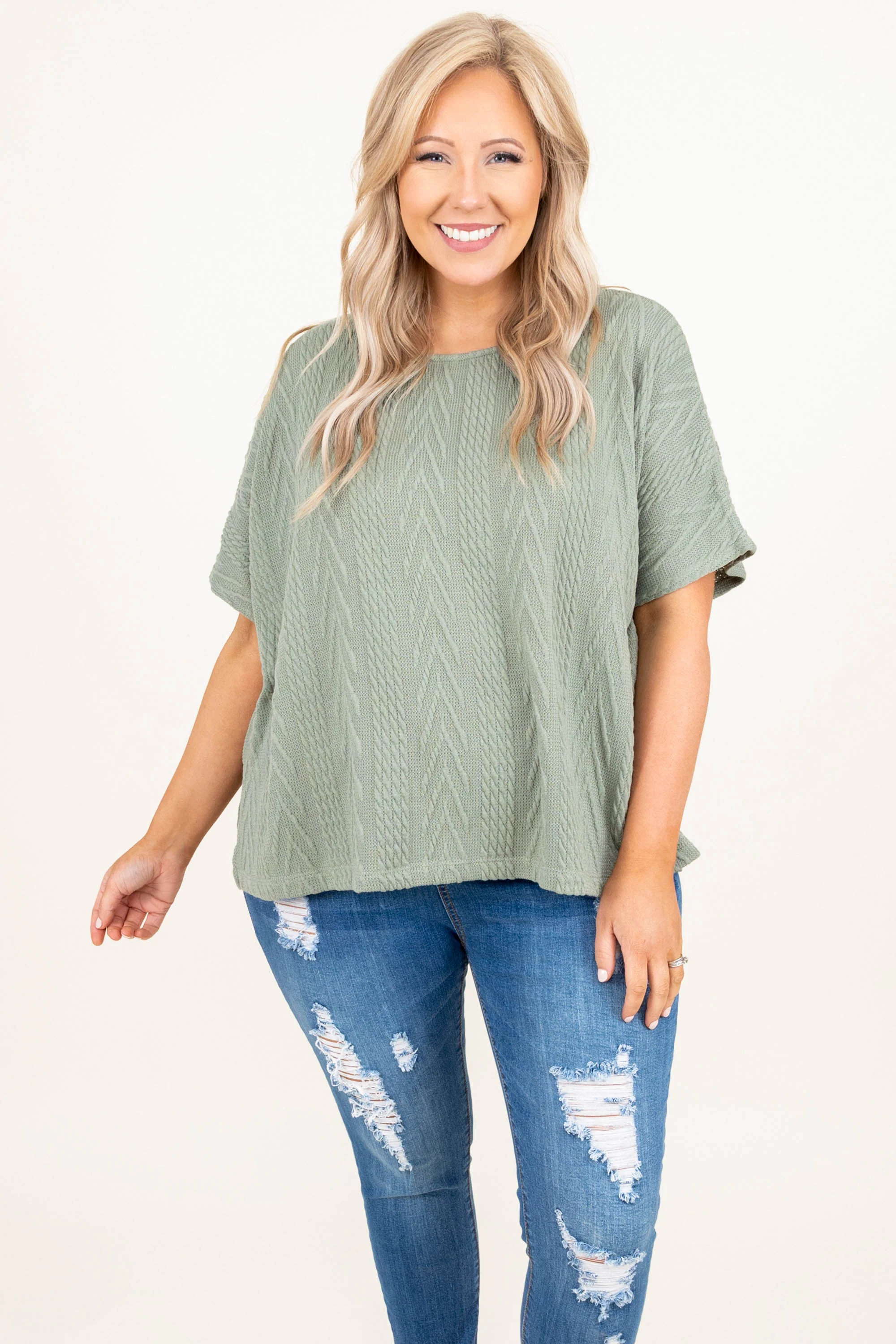 Timing Of Life Top, Olive - Giverhouse