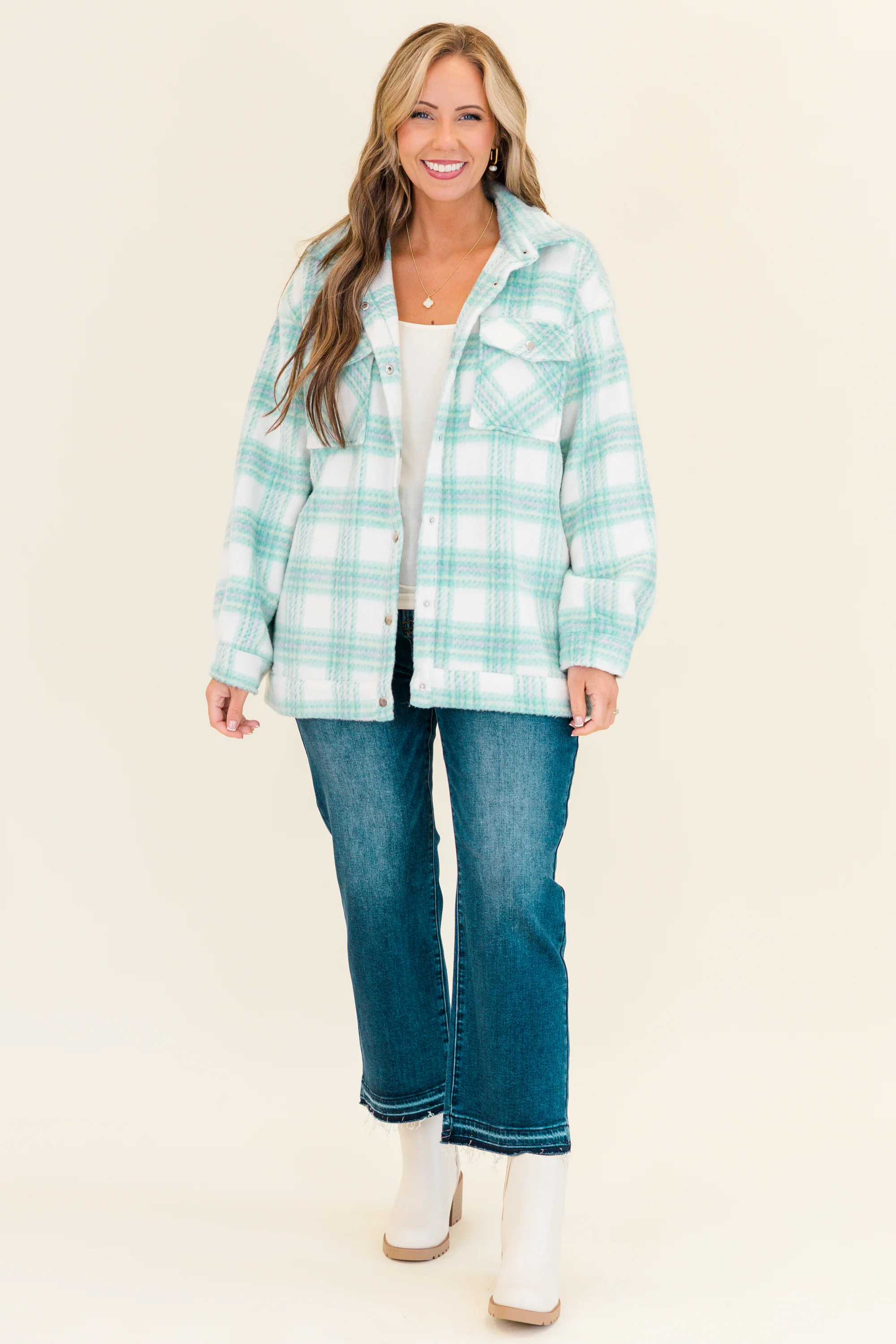 Many Directions Jacket, Teal - Giverhouse