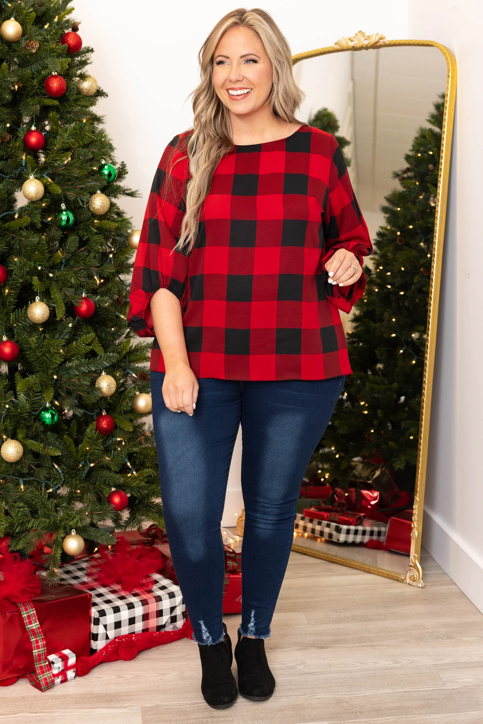 Patience My Love Blouse, Red - Giverhouse