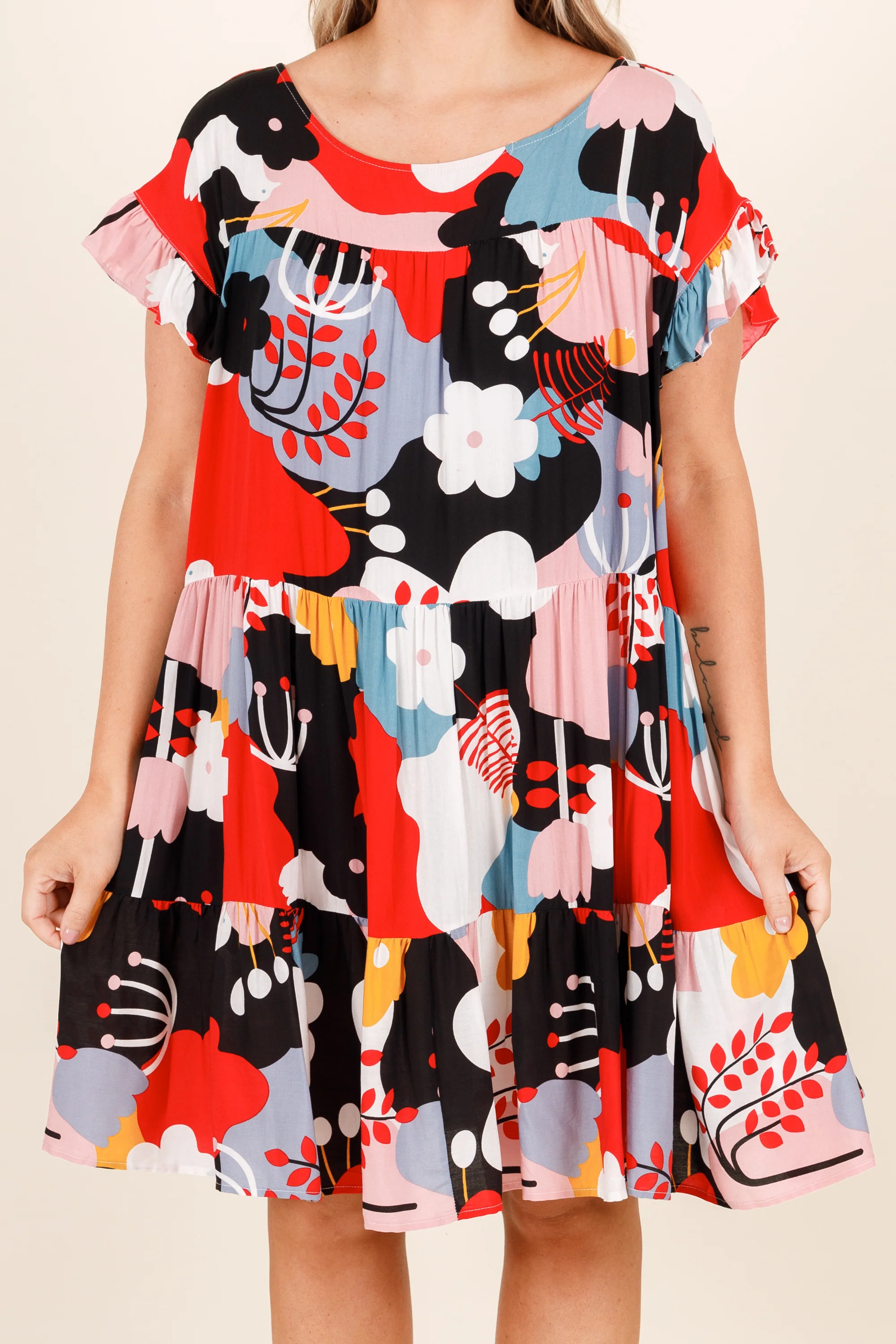 Flooding With Perfection Dress, Black - Giverhouse