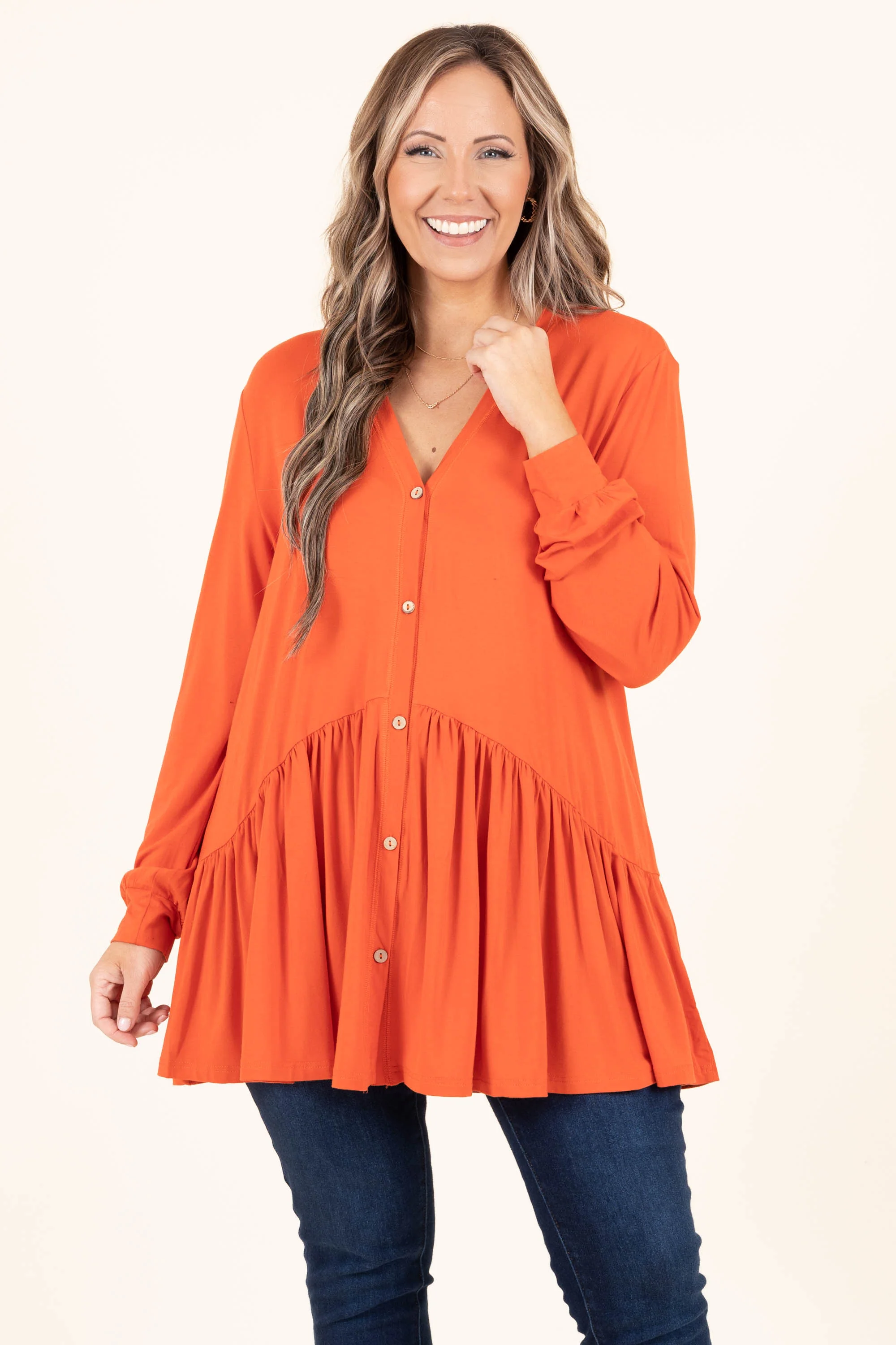 All The Emotions Tunic, Rust - Giverhouse