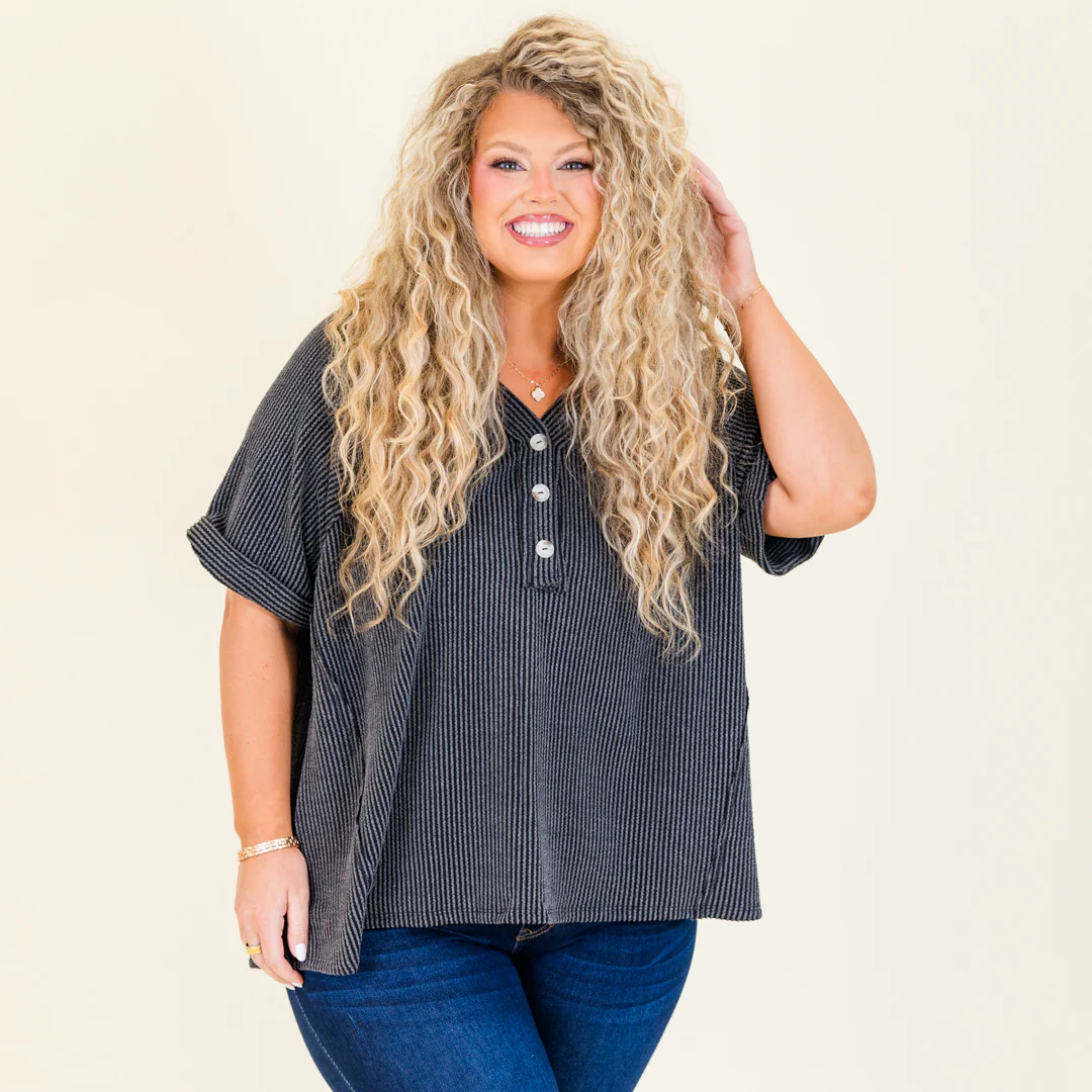 At The Helm Top, Charcoal - Giverhouse