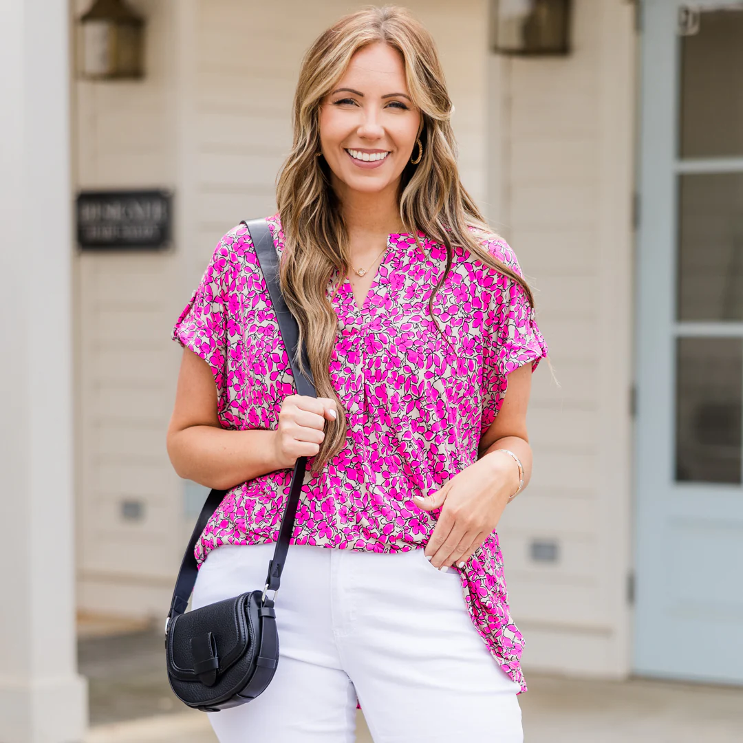 Signs Of Spring Top, Oyster - Giverhouse