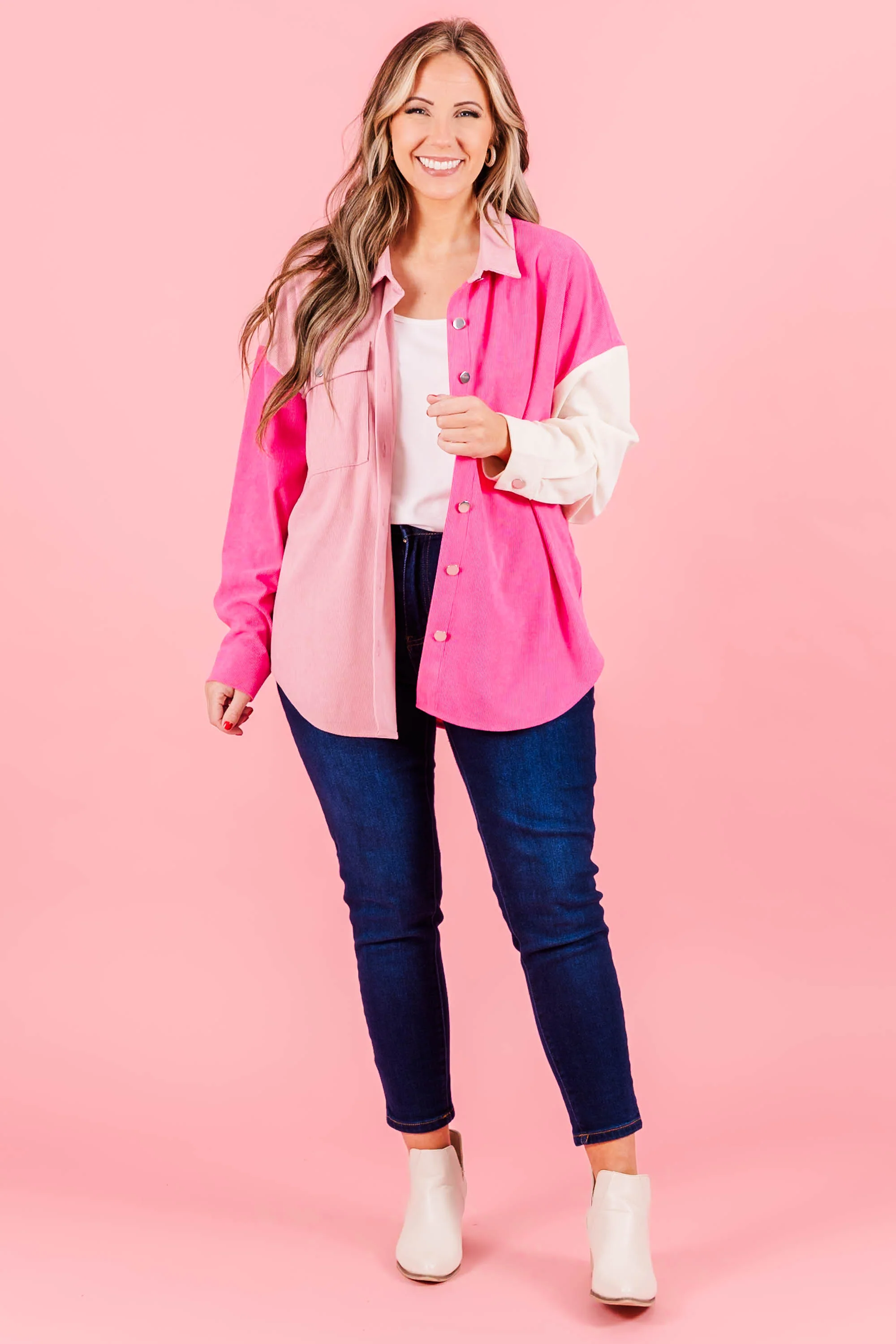 Rosewater Shacket, Pink Multi - Giverhouse