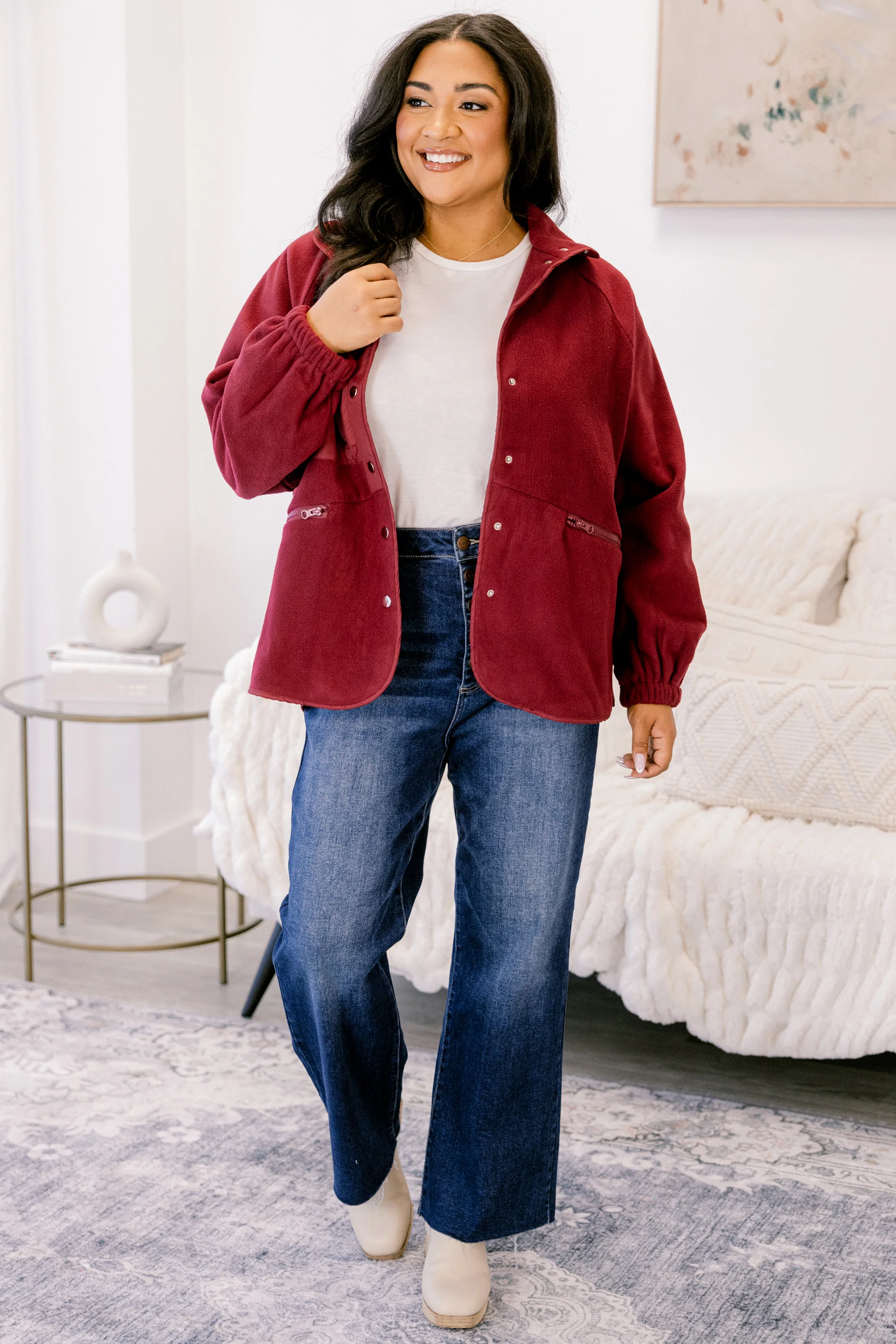 New Chapters Jacket, Burgundy - Giverhouse