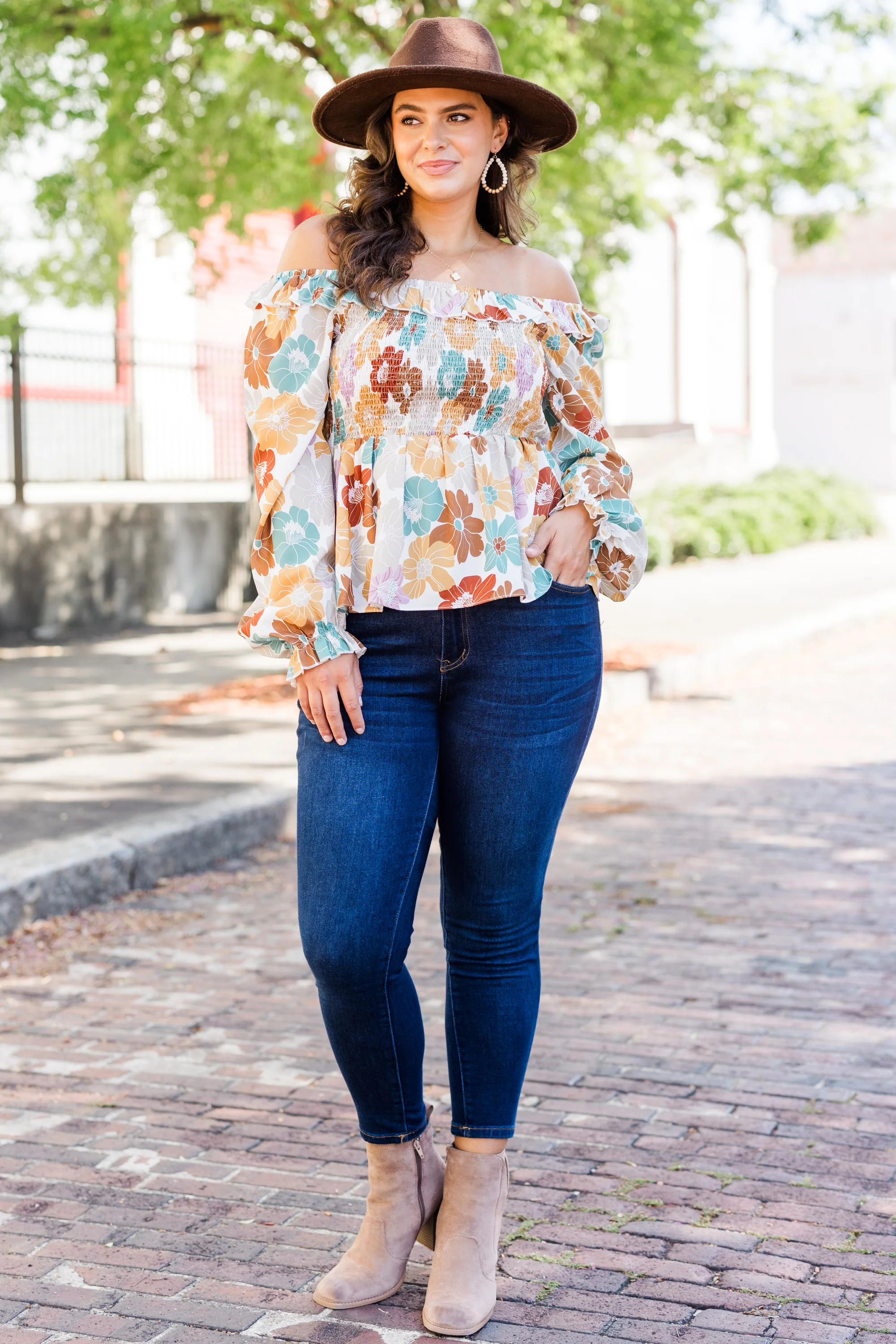 Do You Dare Top, White Multi - Giverhouse