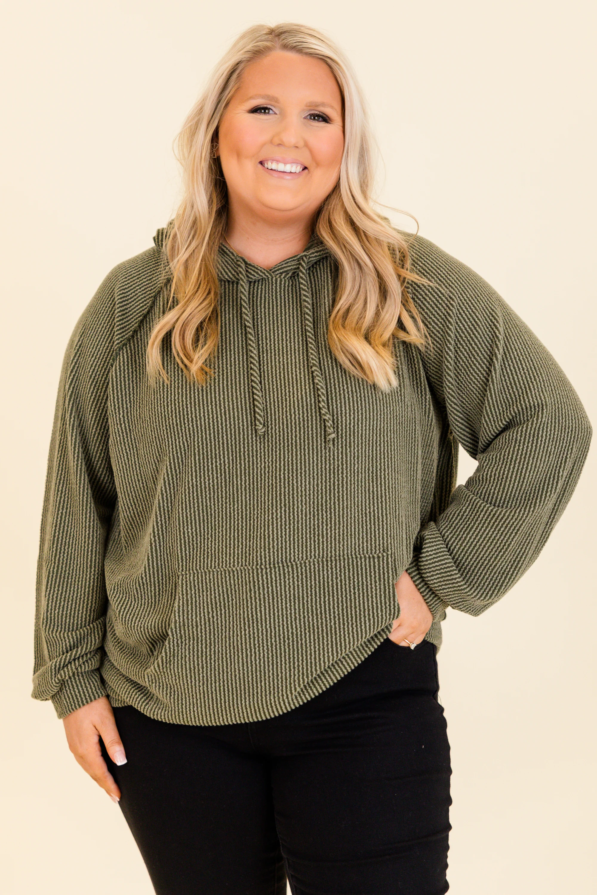 Fireside Cozy Hoodie, Olive - Giverhouse