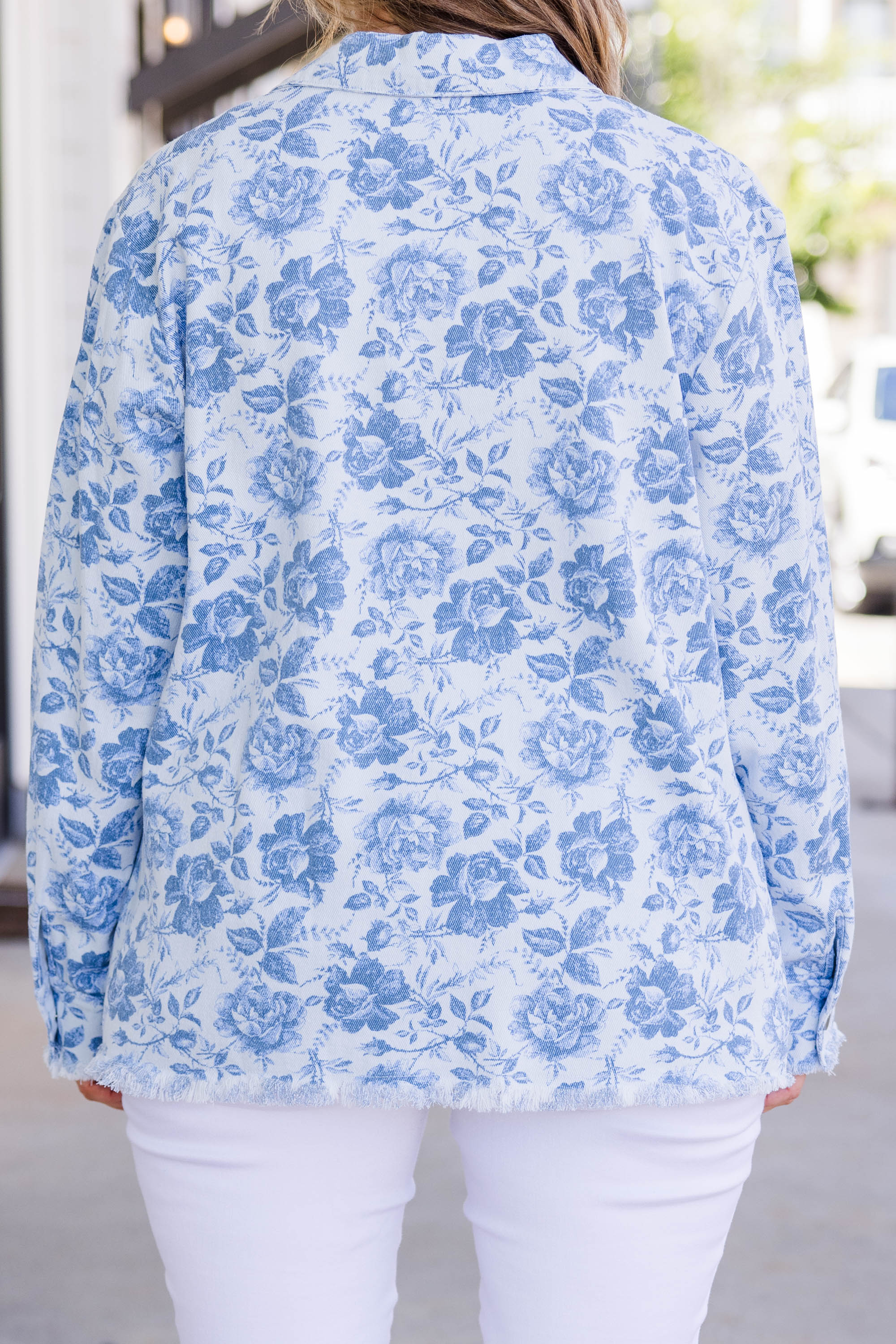 Rising Rose Jacket, Denim - Giverhouse