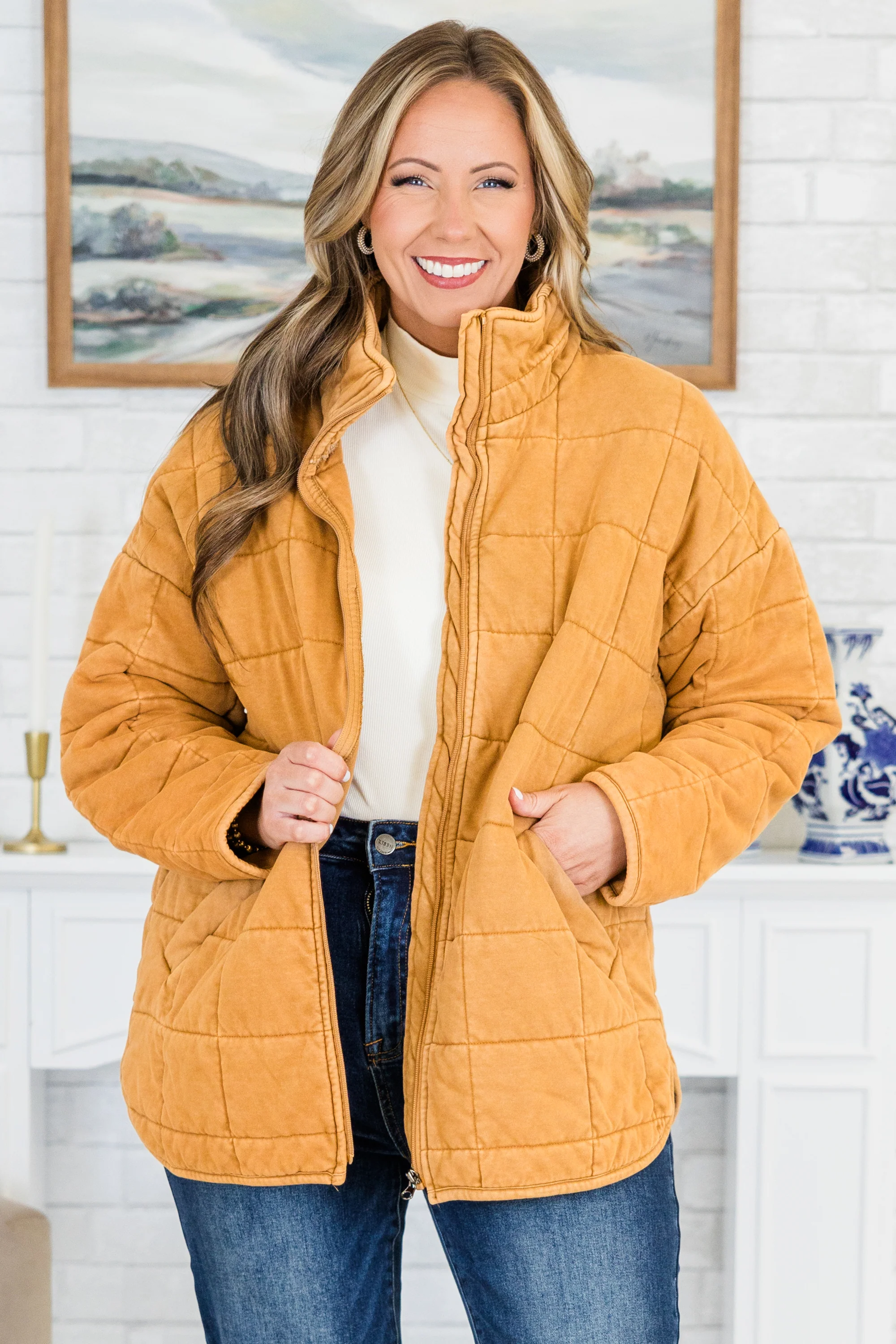 Faded Memories Jacket, Taupe - Giverhouse