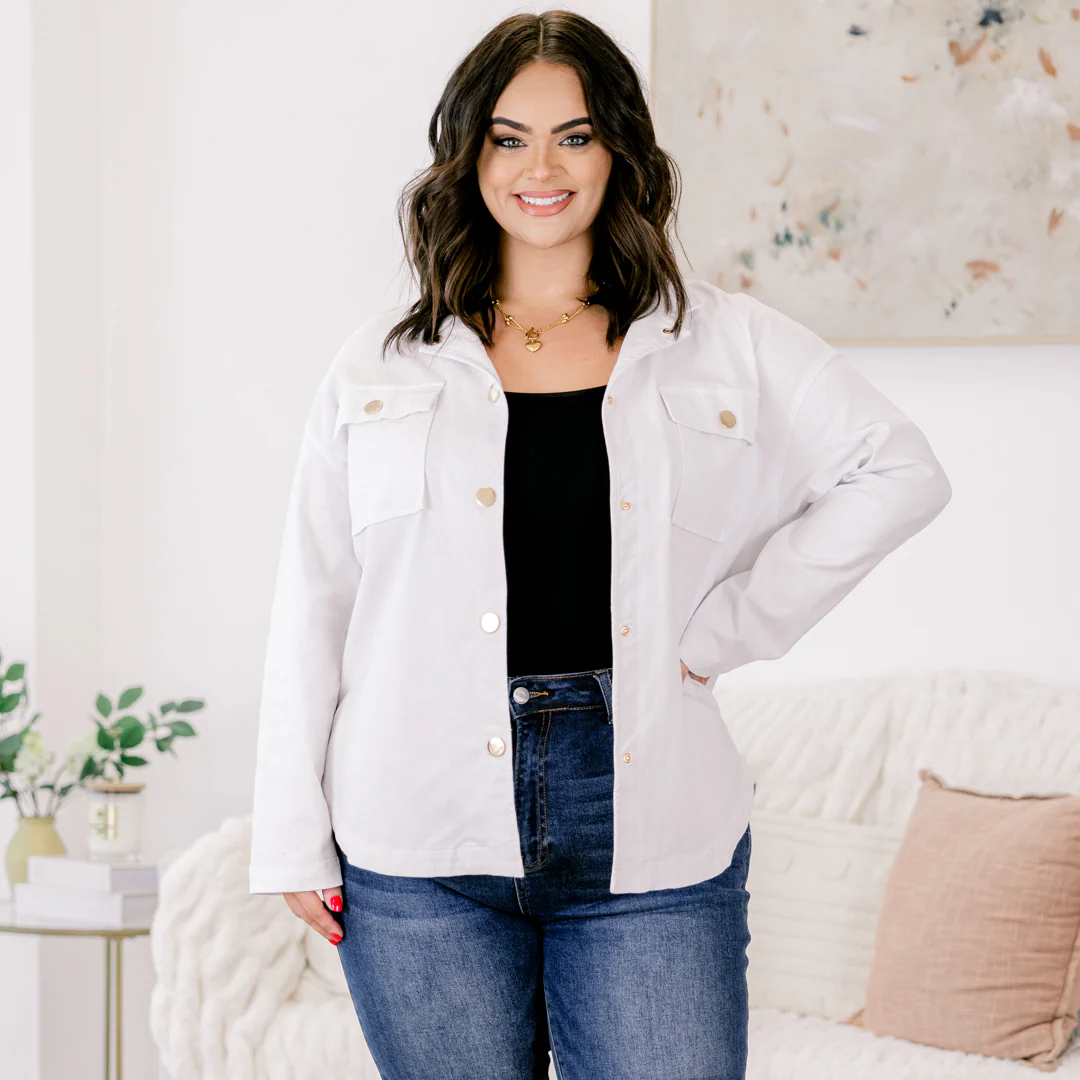 Always That Girl Jacket, White - Giverhouse