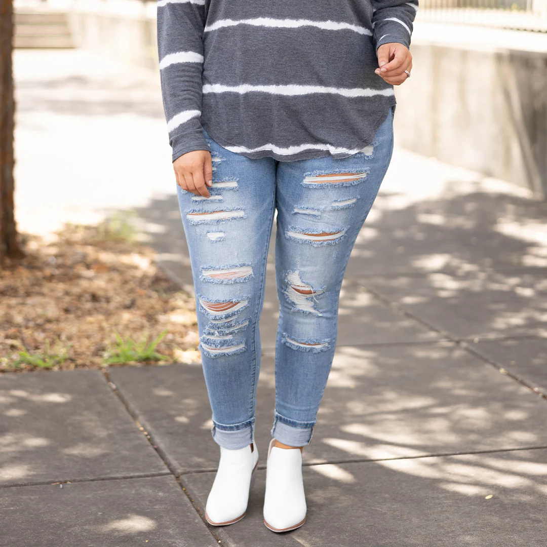 You Are Enough Jeans, Medium Wash - Giverhouse