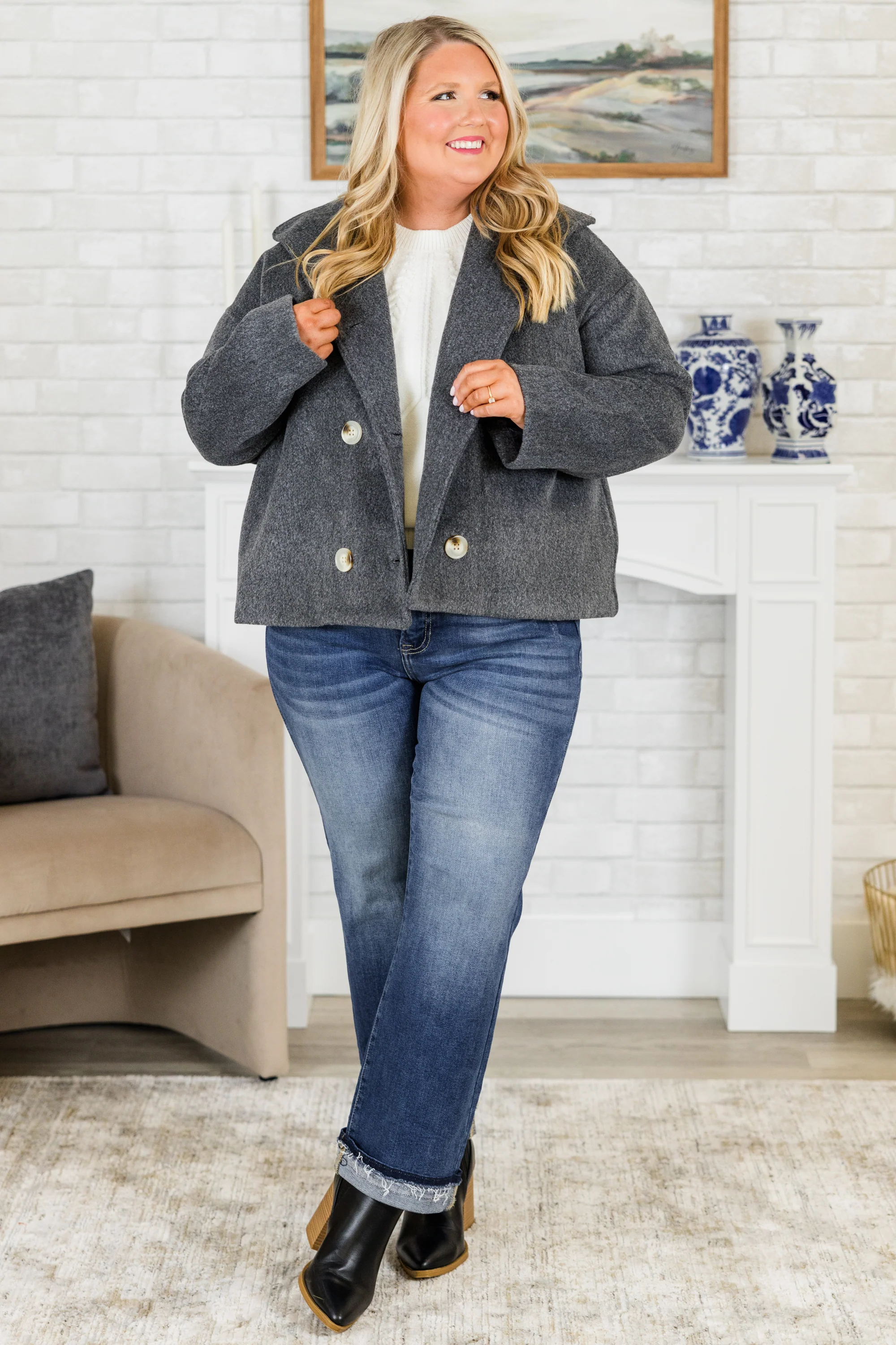 Ask Anyway Jacket, Gray - Giverhouse