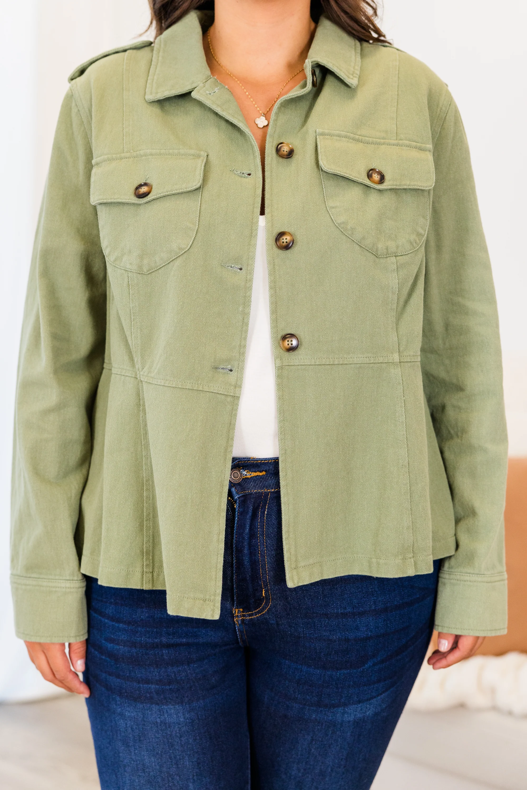 I Can Make You Mine Shacket, Olive - Giverhouse