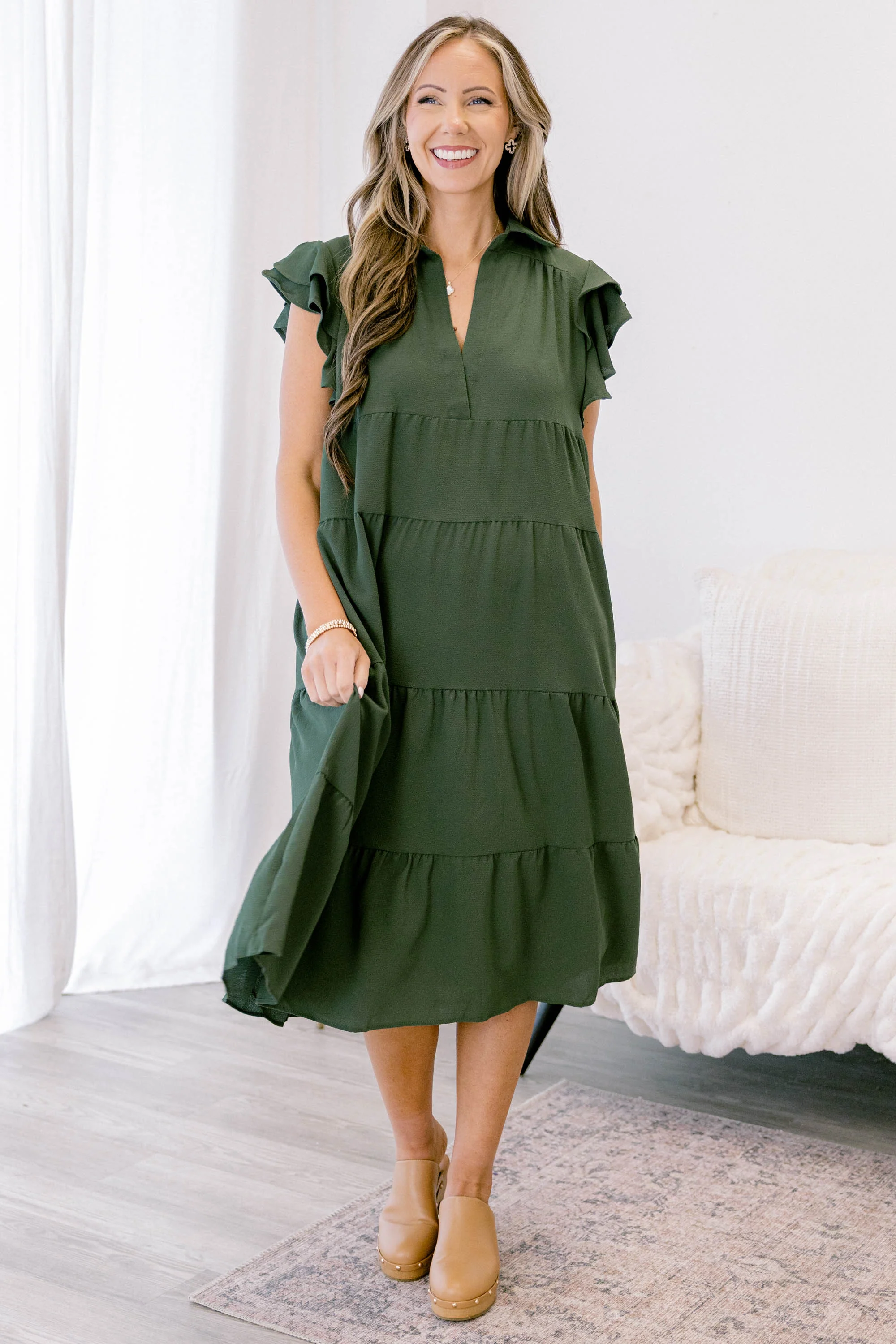 Play Time Dress, Olive - Giverhouse