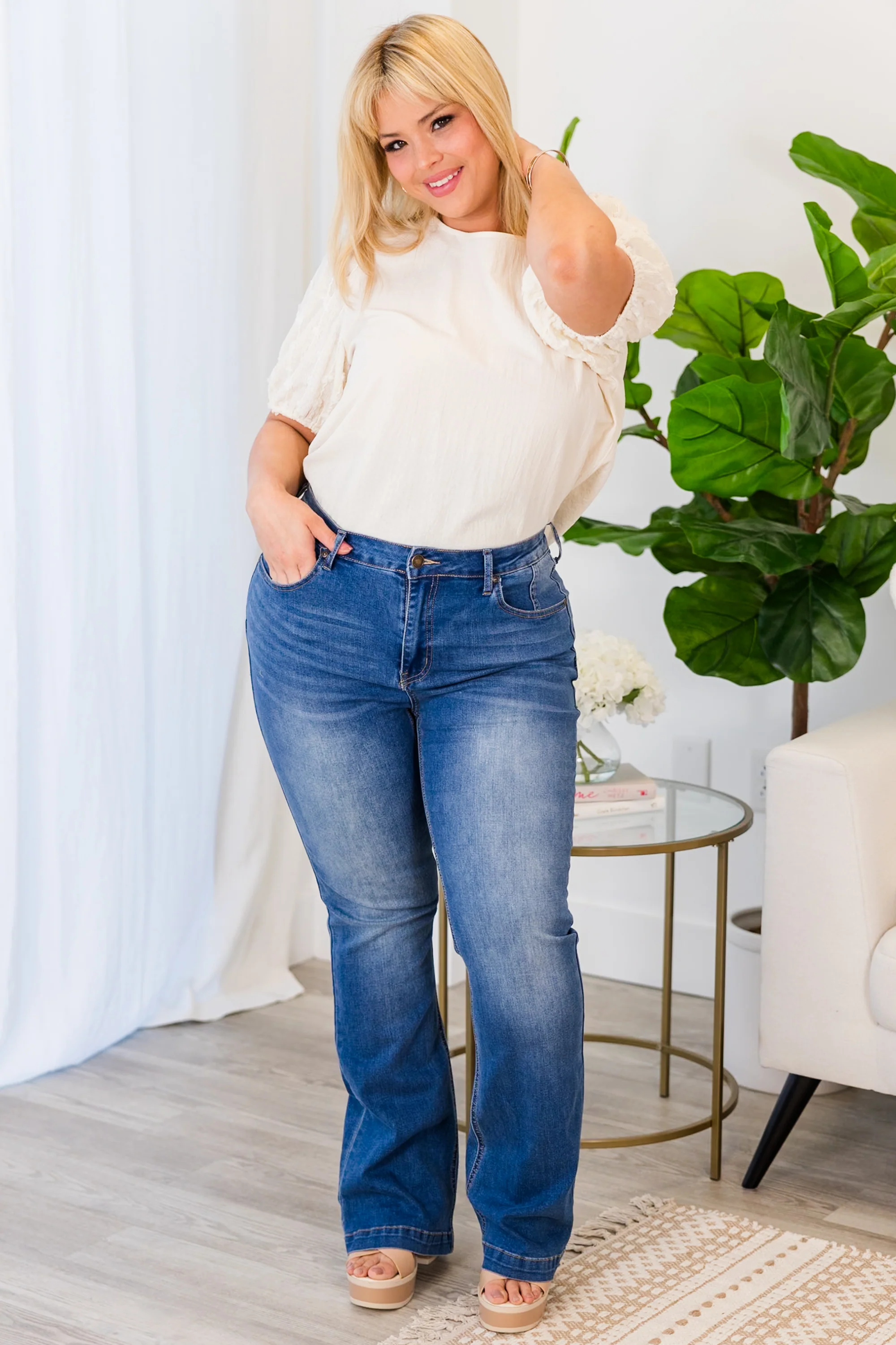 My Turn To Shine Jeans, Medium Wash - Giverhouse