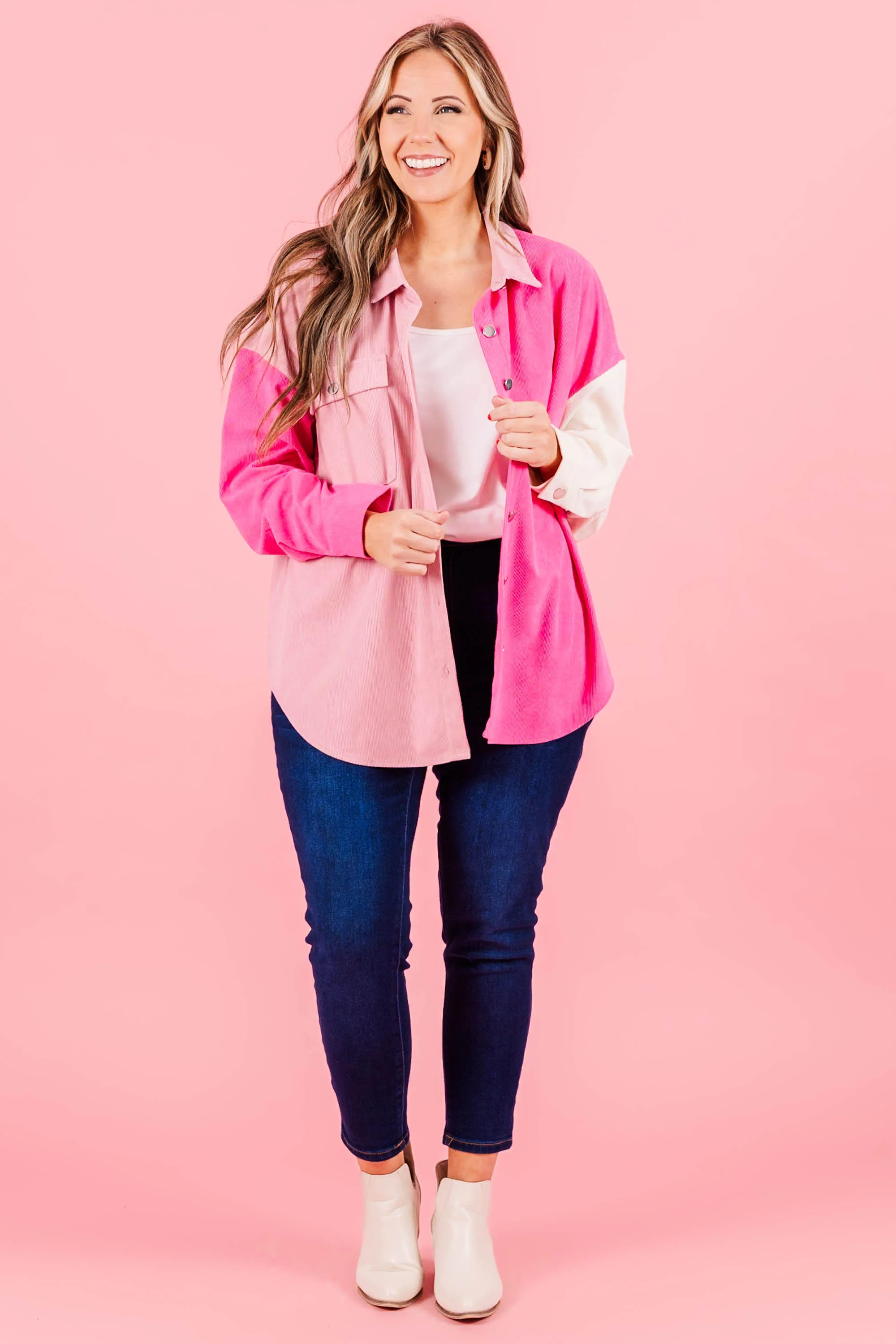 Rosewater Shacket, Pink Multi - Giverhouse