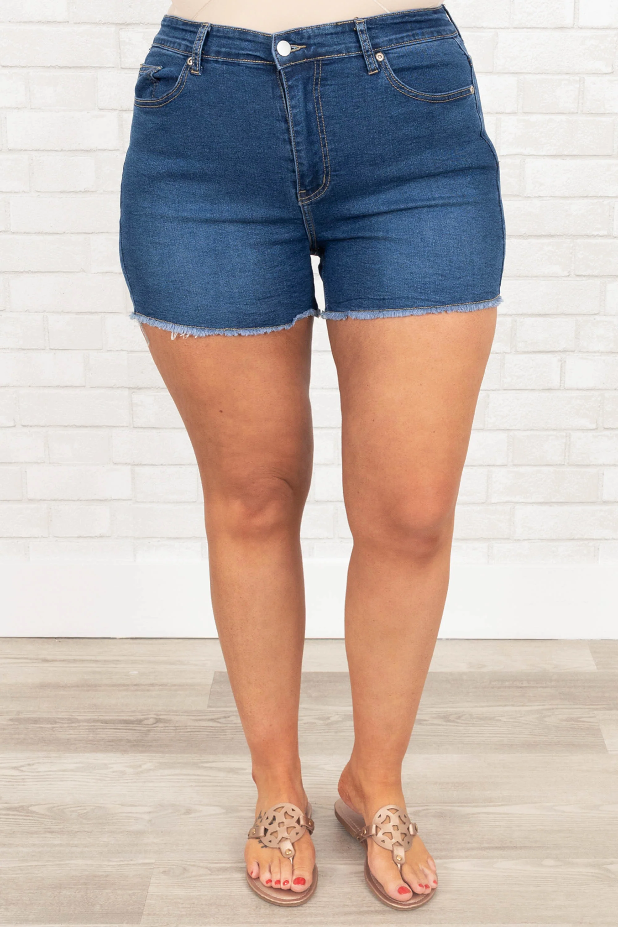 Time In The Sun Shorts, Medium Wash - Giverhouse