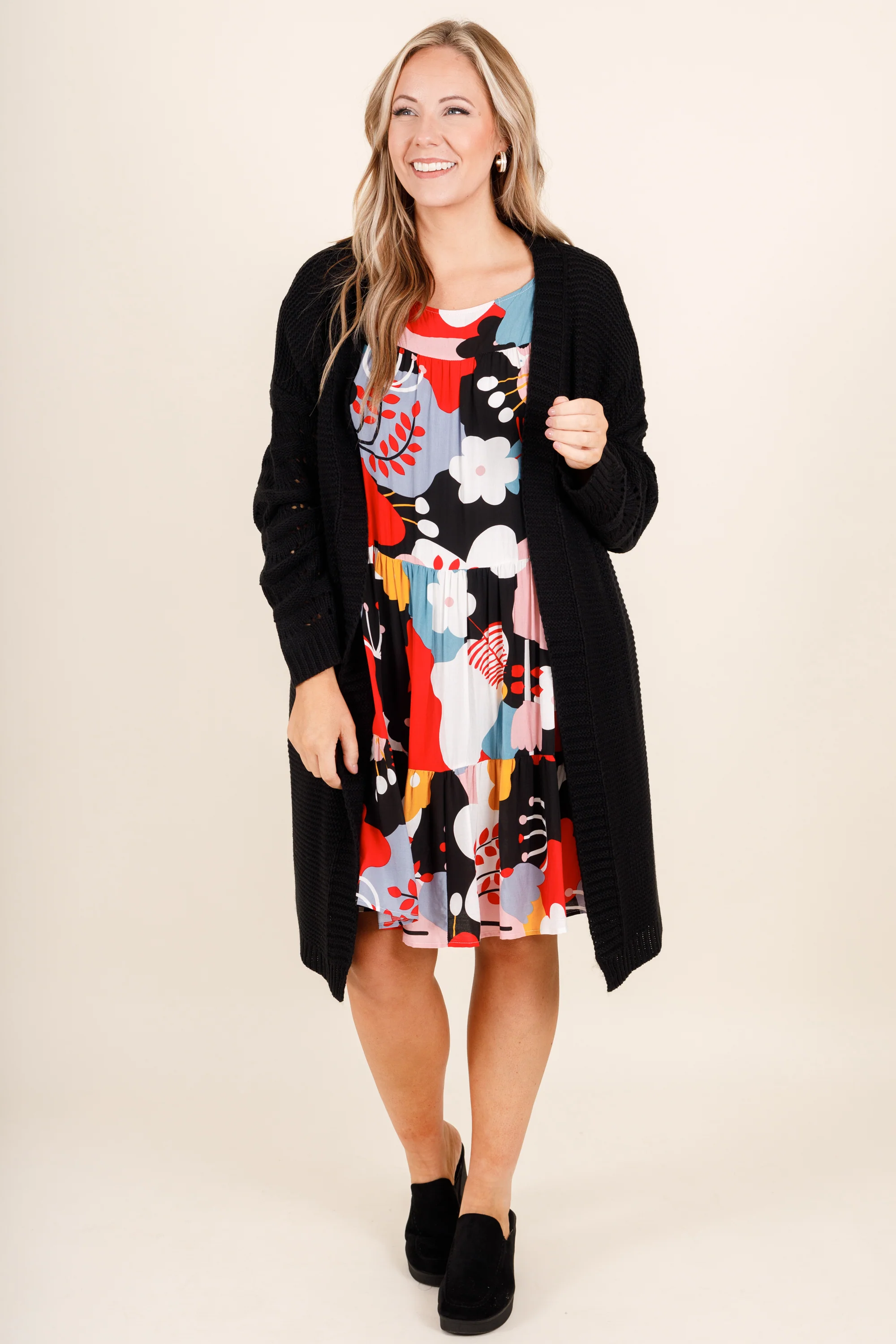 Flooding With Perfection Dress, Black - Giverhouse